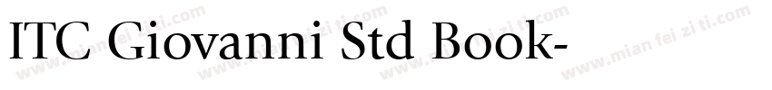 ITC Giovanni Std Book字体转换